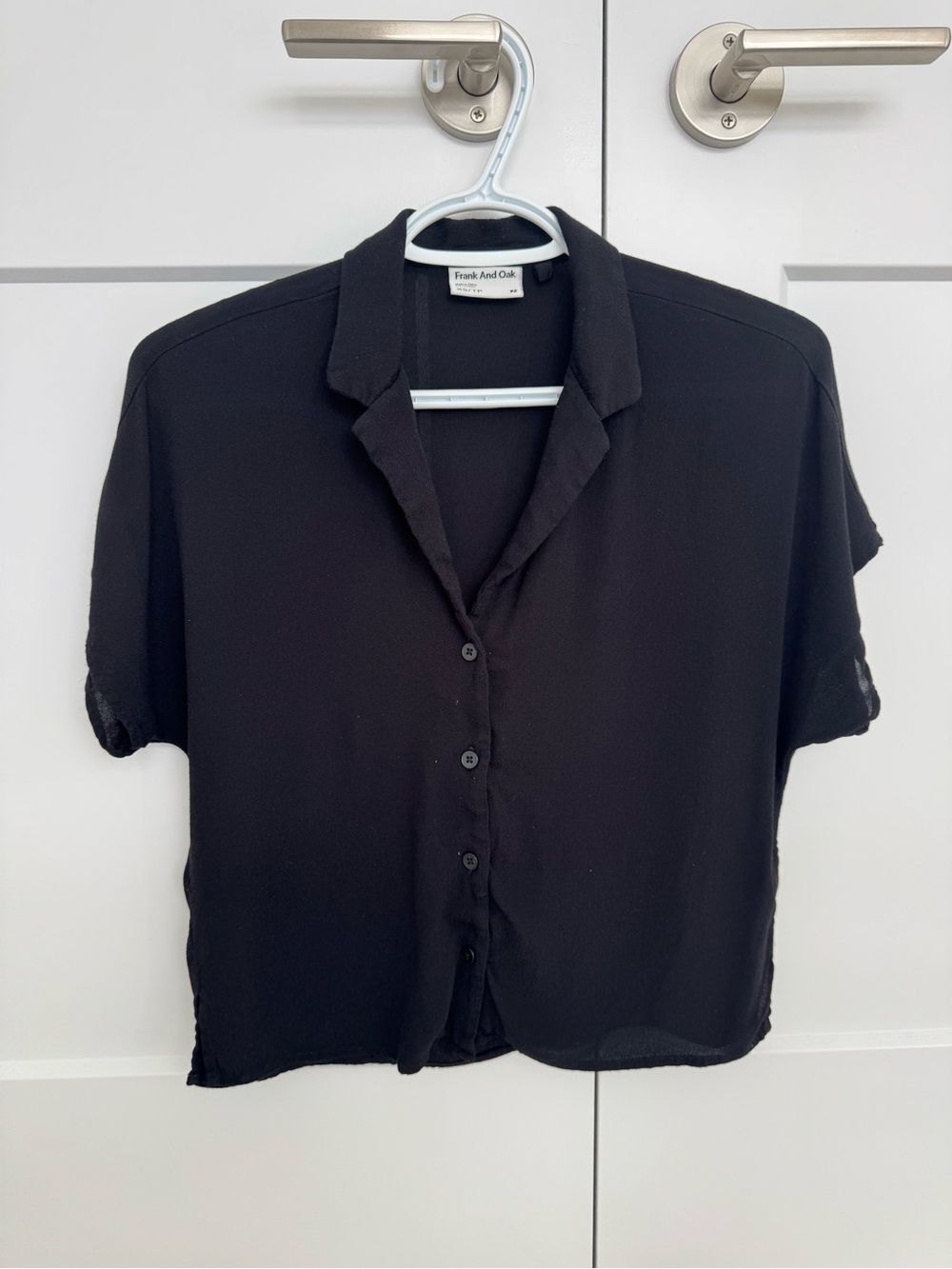 Frank and Oak Black Short-Sleeve